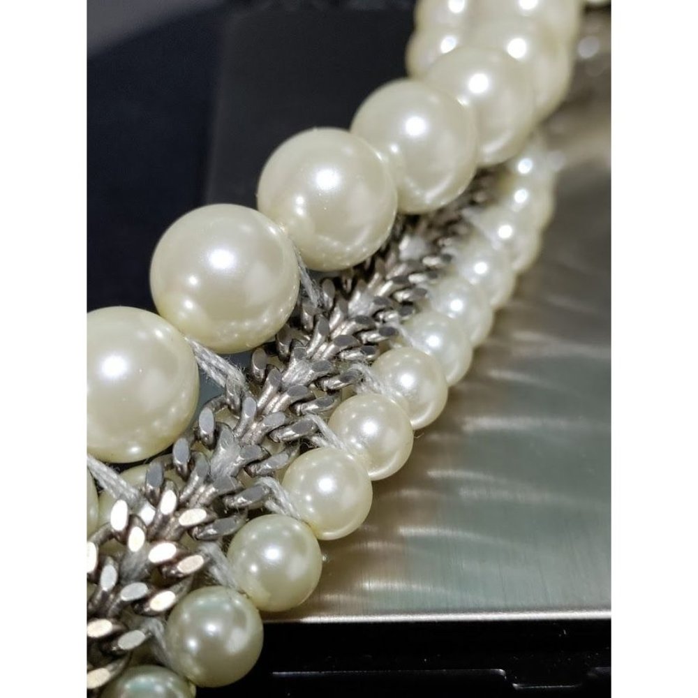 Rada' Italian made Exquisite Choker Adjustable Pearl 3 String - Picture 14 of 14